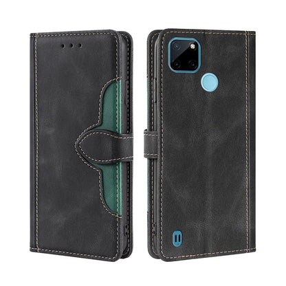 Skin Feel Straw Hat Magnetic Buckle Leather Phone Case, For OPPO Realme C12 / Narzo 20, For OPPO Realme C20, For OPPO Realme C21, For OPPO Realme C21Y, For OPPO Realme GT Neo2 5G, For OPPO Realme GT Master / Q3 Pro
