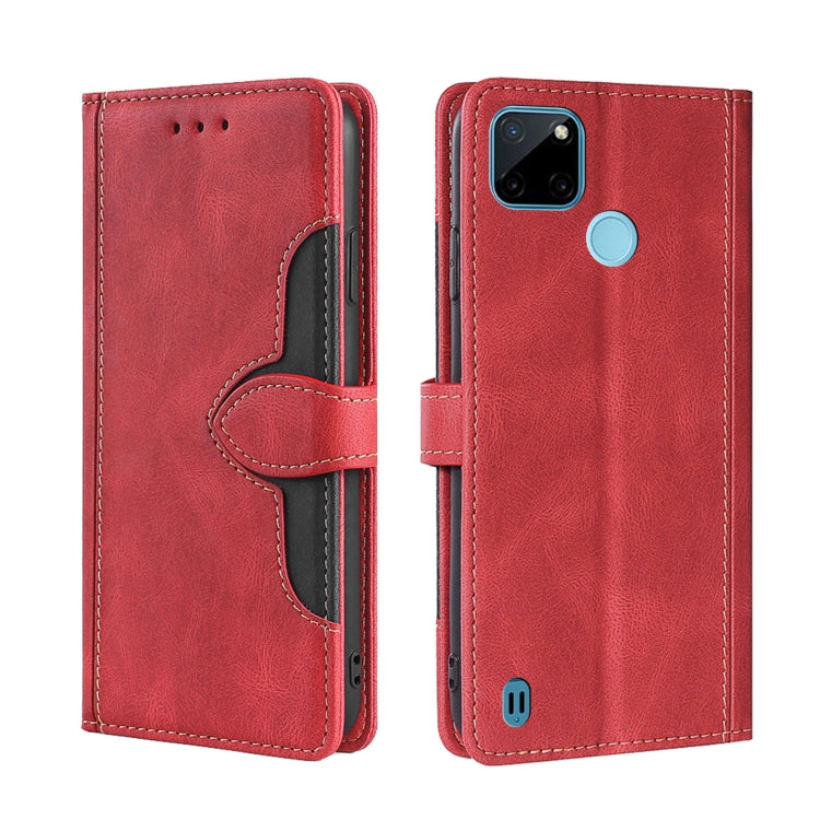 Skin Feel Straw Hat Magnetic Buckle Leather Phone Case, For OPPO Realme C12 / Narzo 20, For OPPO Realme C20, For OPPO Realme C21, For OPPO Realme C21Y, For OPPO Realme GT Neo2 5G, For OPPO Realme GT Master / Q3 Pro