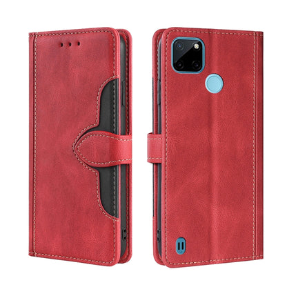 Skin Feel Straw Hat Magnetic Buckle Leather Phone Case, For OPPO Realme C12 / Narzo 20, For OPPO Realme C20, For OPPO Realme C21, For OPPO Realme C21Y, For OPPO Realme GT Neo2 5G, For OPPO Realme GT Master / Q3 Pro