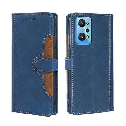 Skin Feel Straw Hat Magnetic Buckle Leather Phone Case, For OPPO Realme C12 / Narzo 20, For OPPO Realme C20, For OPPO Realme C21, For OPPO Realme C21Y, For OPPO Realme GT Neo2 5G, For OPPO Realme GT Master / Q3 Pro
