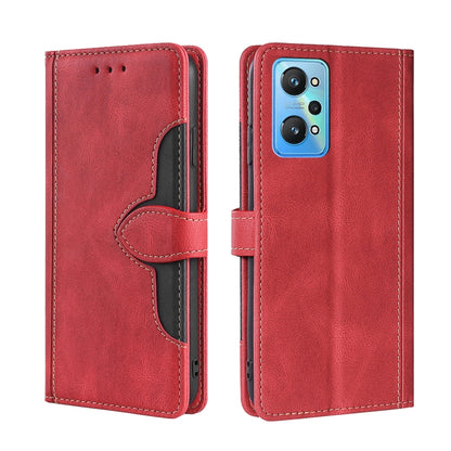 Skin Feel Straw Hat Magnetic Buckle Leather Phone Case, For OPPO Realme C12 / Narzo 20, For OPPO Realme C20, For OPPO Realme C21, For OPPO Realme C21Y, For OPPO Realme GT Neo2 5G, For OPPO Realme GT Master / Q3 Pro