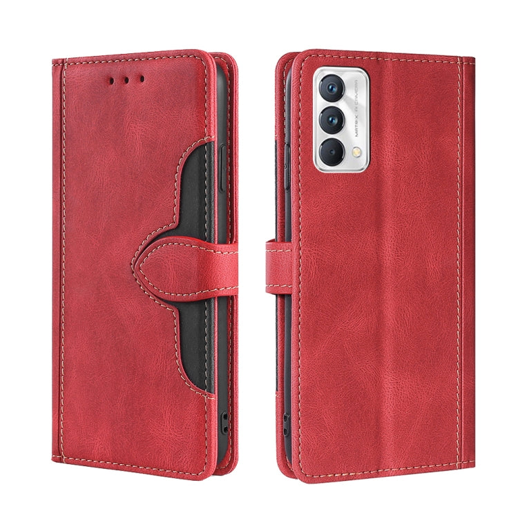 Skin Feel Straw Hat Magnetic Buckle Leather Phone Case, For OPPO Realme C12 / Narzo 20, For OPPO Realme C20, For OPPO Realme C21, For OPPO Realme C21Y, For OPPO Realme GT Neo2 5G, For OPPO Realme GT Master / Q3 Pro