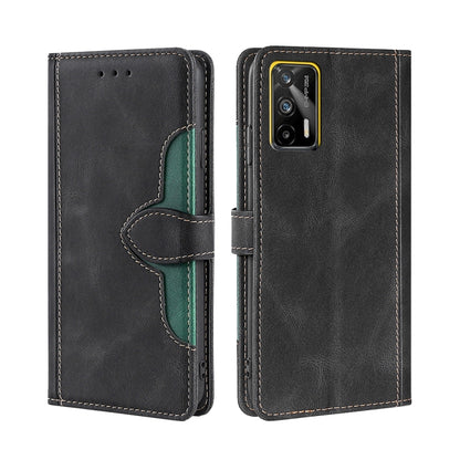 Skin Feel Straw Hat Magnetic Buckle Leather Phone Case, For OPPO Realme GT / Q3 Pro 5G, For OPPO Realme GT Explorer Master, For OPPO Realme Narzo 50A, For OPPO Realme 8 5G / Realme V13 5G
