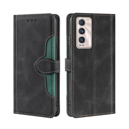 Skin Feel Straw Hat Magnetic Buckle Leather Phone Case, For OPPO Realme GT / Q3 Pro 5G, For OPPO Realme GT Explorer Master, For OPPO Realme Narzo 50A, For OPPO Realme 8 5G / Realme V13 5G