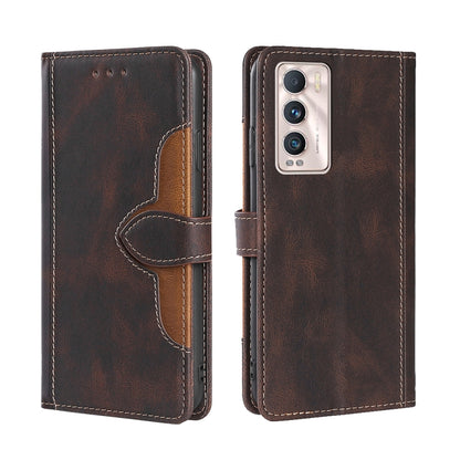 Skin Feel Straw Hat Magnetic Buckle Leather Phone Case, For OPPO Realme GT / Q3 Pro 5G, For OPPO Realme GT Explorer Master, For OPPO Realme Narzo 50A, For OPPO Realme 8 5G / Realme V13 5G
