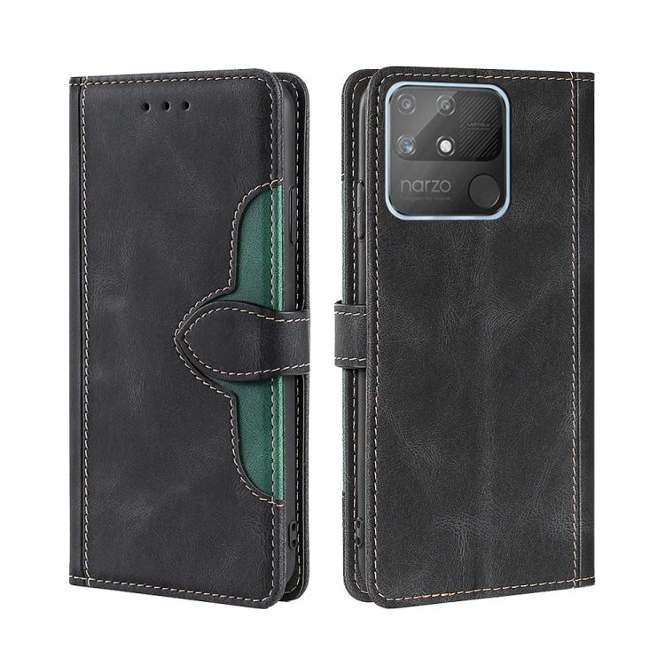 Skin Feel Straw Hat Magnetic Buckle Leather Phone Case, For OPPO Realme GT / Q3 Pro 5G, For OPPO Realme GT Explorer Master, For OPPO Realme Narzo 50A, For OPPO Realme 8 5G / Realme V13 5G