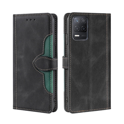 Skin Feel Straw Hat Magnetic Buckle Leather Phone Case, For OPPO Realme GT / Q3 Pro 5G, For OPPO Realme GT Explorer Master, For OPPO Realme Narzo 50A, For OPPO Realme 8 5G / Realme V13 5G