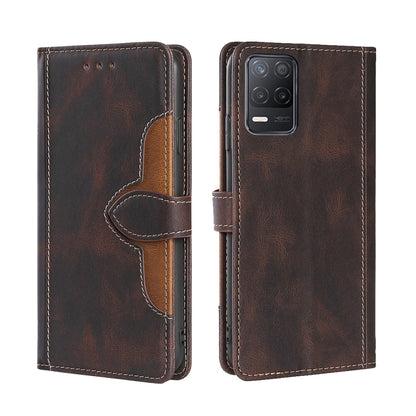Skin Feel Straw Hat Magnetic Buckle Leather Phone Case, For OPPO Realme GT / Q3 Pro 5G, For OPPO Realme GT Explorer Master, For OPPO Realme Narzo 50A, For OPPO Realme 8 5G / Realme V13 5G