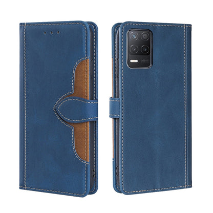 Skin Feel Straw Hat Magnetic Buckle Leather Phone Case, For OPPO Realme GT / Q3 Pro 5G, For OPPO Realme GT Explorer Master, For OPPO Realme Narzo 50A, For OPPO Realme 8 5G / Realme V13 5G