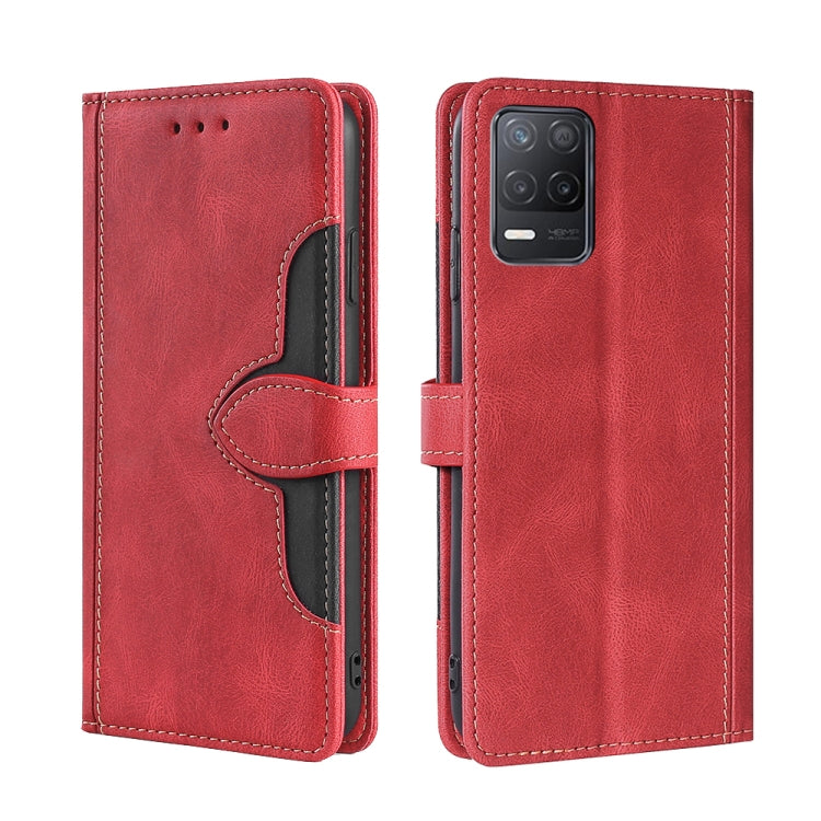 Skin Feel Straw Hat Magnetic Buckle Leather Phone Case, For OPPO Realme GT / Q3 Pro 5G, For OPPO Realme GT Explorer Master, For OPPO Realme Narzo 50A, For OPPO Realme 8 5G / Realme V13 5G