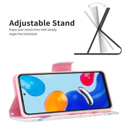 Colored Drawing Pattern Leather Phone Case, For Xiaomi Redmi Note 11 International Version