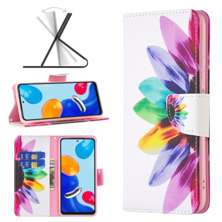 Colored Drawing Pattern Leather Phone Case, For Xiaomi Redmi Note 11 International Version
