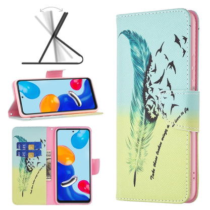 Colored Drawing Pattern Leather Phone Case, For Xiaomi Redmi Note 11 International Version