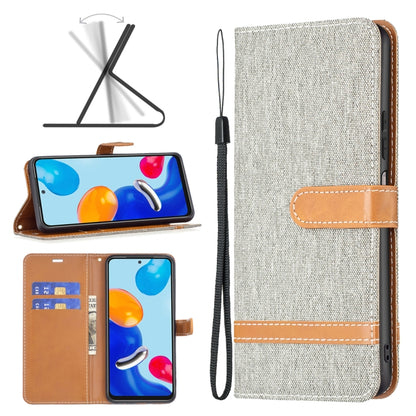 Color Matching Denim Texture Leather Phone Case, For Xiaomi Redmi Note 11 Global, For Samsung Galaxy A23 5G
