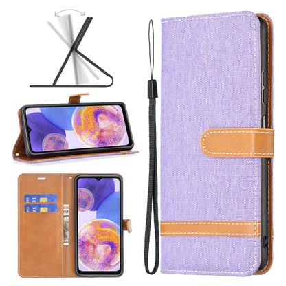 Color Matching Denim Texture Leather Phone Case, For Xiaomi Redmi Note 11 Global, For Samsung Galaxy A23 5G
