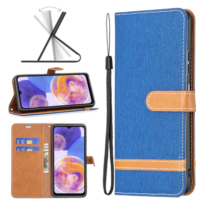 Color Matching Denim Texture Leather Phone Case, For Xiaomi Redmi Note 11 Global, For Samsung Galaxy A23 5G
