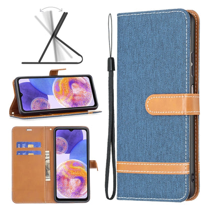 Color Matching Denim Texture Leather Phone Case, For Xiaomi Redmi Note 11 Global, For Samsung Galaxy A23 5G