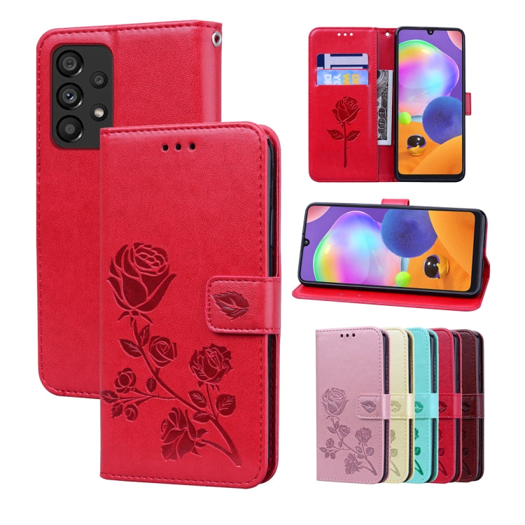 Rose Embossed Leather Phone Case, For Samsung Galaxy A53 5G, For Redmi Note 11 Global Version / Note 11S 4G Global Version