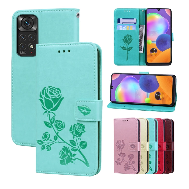 Rose Embossed Leather Phone Case, For Samsung Galaxy A53 5G, For Redmi Note 11 Global Version / Note 11S 4G Global Version