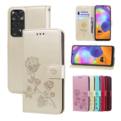 Rose Embossed Leather Phone Case, For Samsung Galaxy A53 5G, For Redmi Note 11 Global Version / Note 11S 4G Global Version