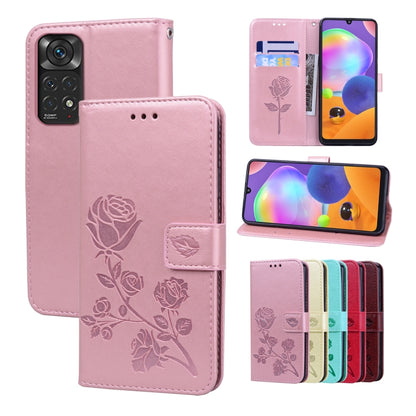 Rose Embossed Leather Phone Case, For Samsung Galaxy A53 5G, For Redmi Note 11 Global Version / Note 11S 4G Global Version