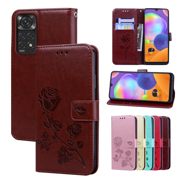 Rose Embossed Leather Phone Case, For Samsung Galaxy A53 5G, For Redmi Note 11 Global Version / Note 11S 4G Global Version