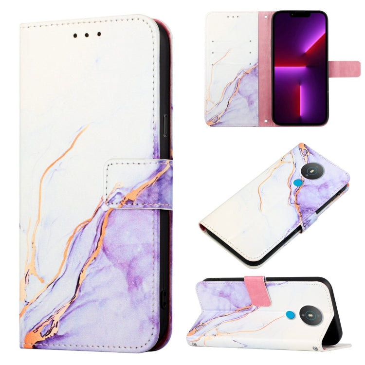 PT003 Marble Pattern Flip Leather Phone Case, For Nokia 1.4, For Nokia C01 Plus, For Nokia C20, For Nokia C20 Plus