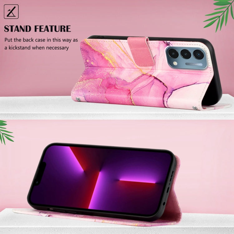 PT003 Marble Pattern Flip Leather Phone Case, For OnePlus Nord N200 5G & OPPO A74 5G, For OnePlus 10 Pro 5G