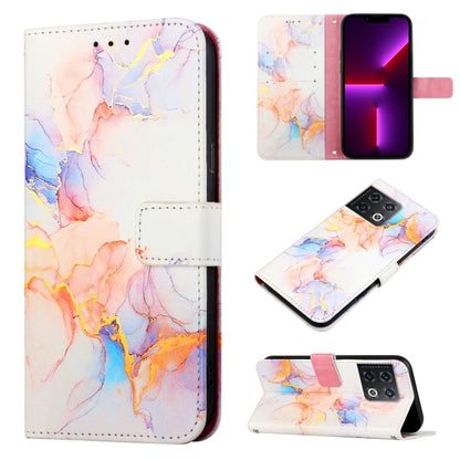 PT003 Marble Pattern Flip Leather Phone Case, For OnePlus Nord N200 5G & OPPO A74 5G, For OnePlus 10 Pro 5G