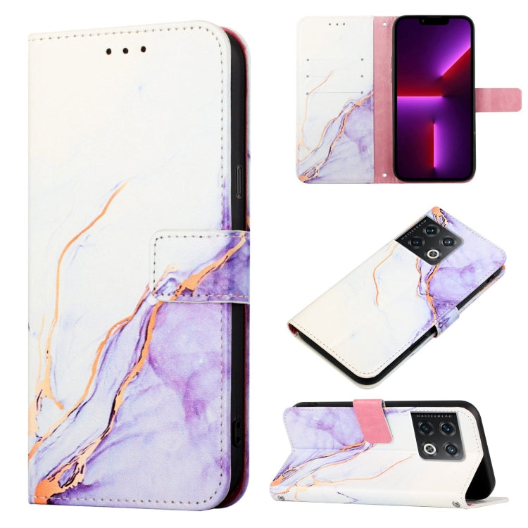 PT003 Marble Pattern Flip Leather Phone Case, For OnePlus Nord N200 5G & OPPO A74 5G, For OnePlus 10 Pro 5G