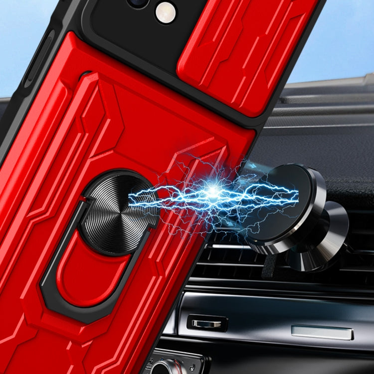 Sliding Camshield TPU+PC Phone Case with Card Slot, For Xiaomi Poco X4 Pro 5G