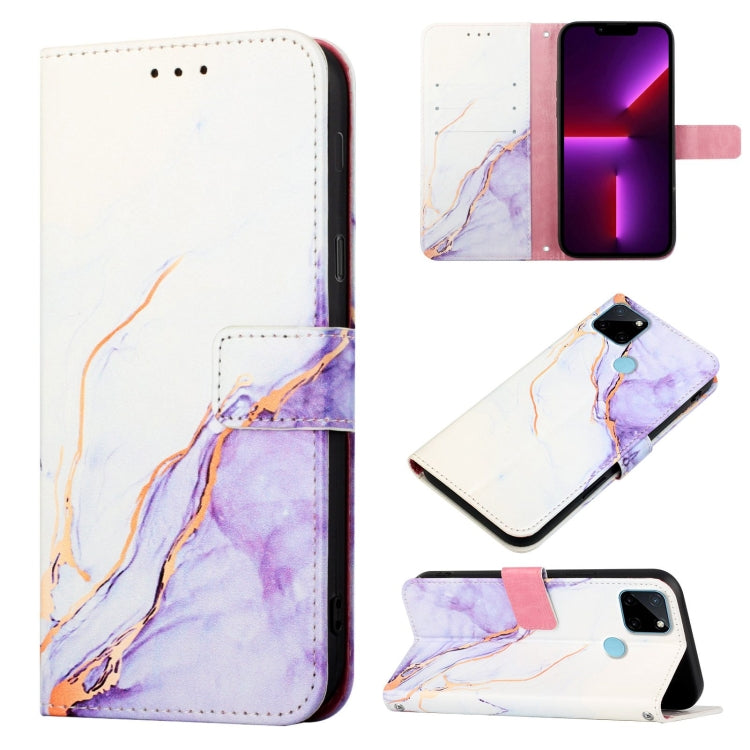 PT003 Marble Pattern Flip Leather Phone Case, For Realme C20 / C11 2021, For Realme C21Y / C25Y, For Realme GT Master / Q3 Pro Carnival, For Realme Narzo 50A