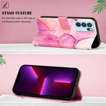 PT003 Marble Pattern Flip Leather Phone Case, For OPPO Reno6 Pro 5G