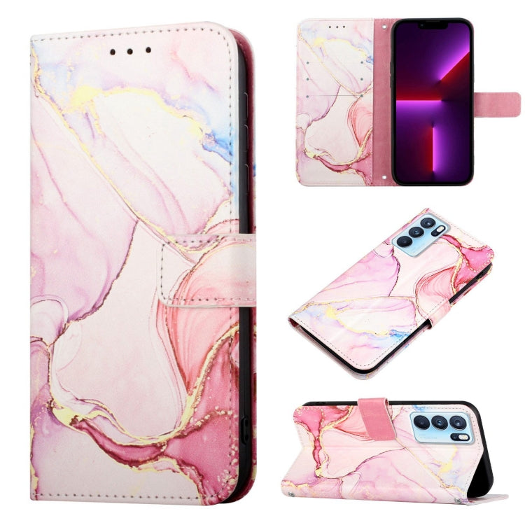 PT003 Marble Pattern Flip Leather Phone Case, For OPPO Reno6 Pro 5G
