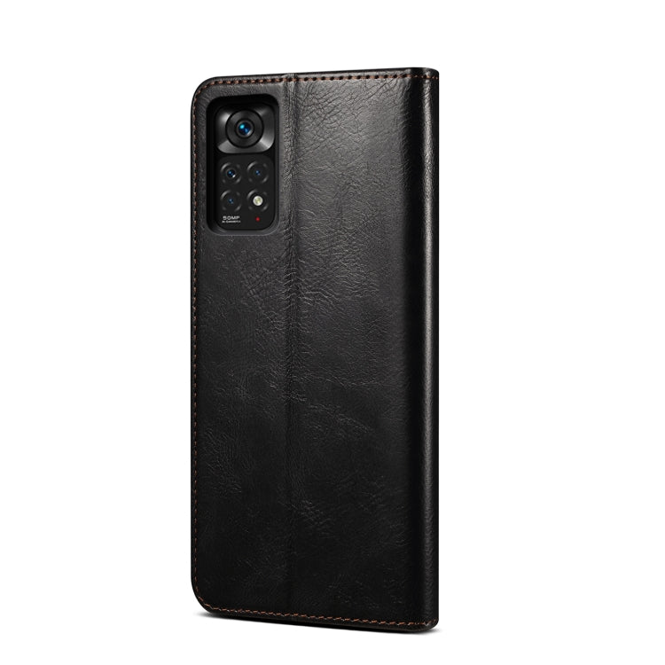 Oil Wax Crazy Horse Texture Leather Phone Case, For Xiaomi Poco X4 Pro 5G