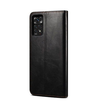 Oil Wax Crazy Horse Texture Leather Phone Case, For Xiaomi Poco X4 Pro 5G