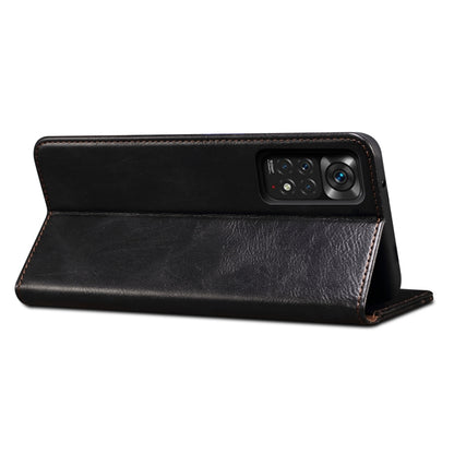 Oil Wax Crazy Horse Texture Leather Phone Case, For Xiaomi Poco X4 Pro 5G