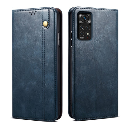 Oil Wax Crazy Horse Texture Leather Phone Case, For Xiaomi Poco X4 Pro 5G