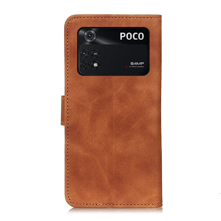 KHAZNEH Retro Texture Horizontal Flip Leather Phone Case, For Xiaomi Poco M4 Pro 4G