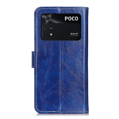 Retro Crazy Horse Texture Horizontal Flip Leather Phone Case, For Xiaomi Poco M4 Pro 4G