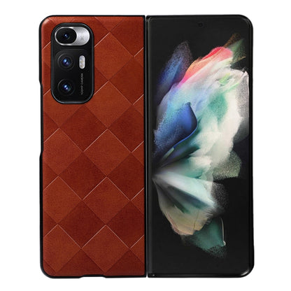 Weave Plaid PU Phone Case, For Xiaomi Redmi K40S 5G, For Xiaomi Redmi K50 / K50 Pro 5G, For Xiaomi Redmi Note 11 4G / Note 11S, For Xiaomi Mi Mix Fold