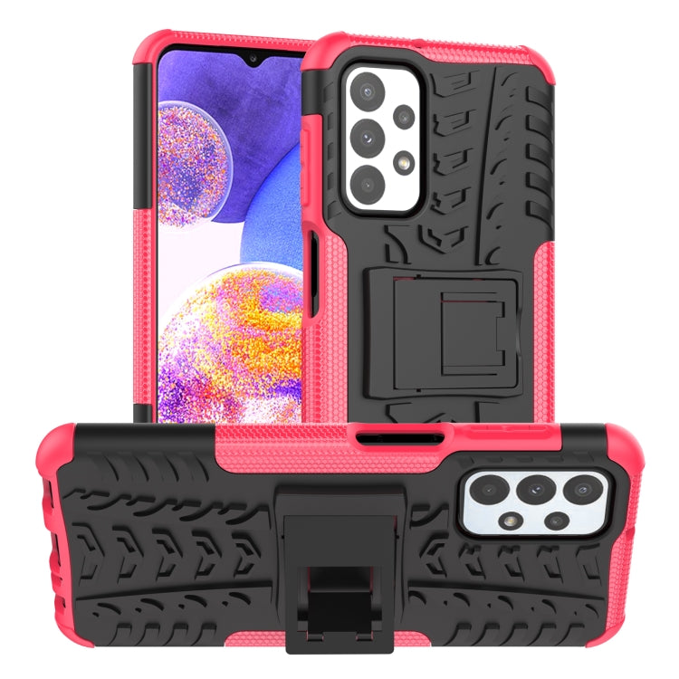 Tire Texture Shockproof TPU+PC Phone Case with Holder, For OnePlus Nord N20 5G, For Samsung Galaxy A73 5G, For Samsung Galaxy A23