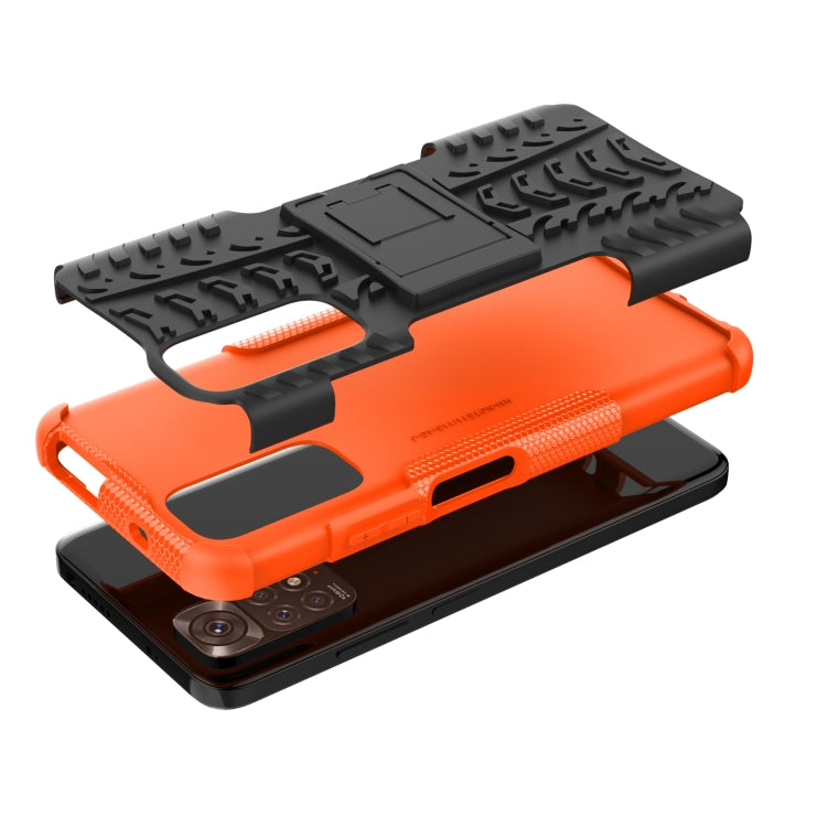 Tire Texture Shockproof TPU+PC Phone Case with Holder, For Xiaomi Redmi Note 11S 4G International Version, For Xiaomi Redmi Note 11 Pro 5G International Version