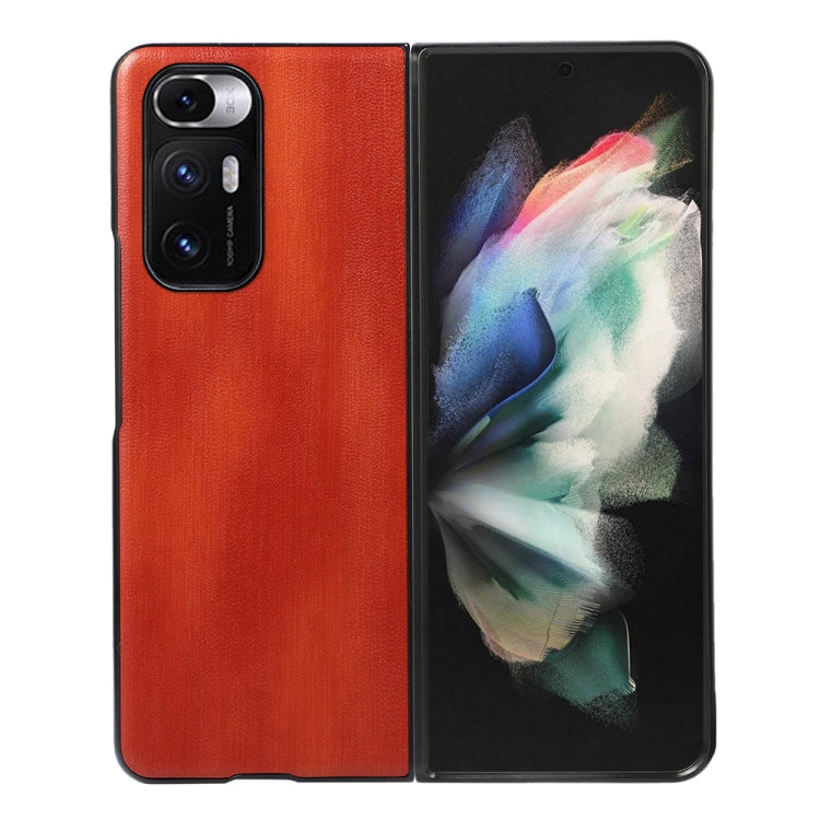 Yellow Cow Texture PU Phone Case, For Xiaomi 12 Pro, For Xiaomi 12 / 12X, For Xiaomi Mi Mix Fold