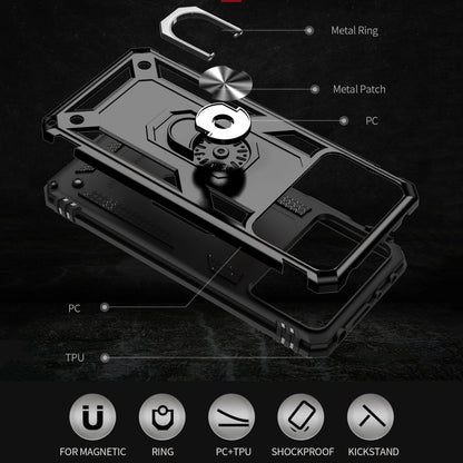 Shockproof TPU + PC Phone Case with 360 Degrees Rotating Holder, For Xiaomi Poco X4 Pro 5G