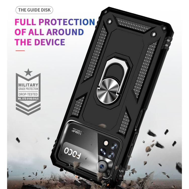 Shockproof TPU + PC Phone Case with 360 Degrees Rotating Holder, For Xiaomi Poco X4 Pro 5G
