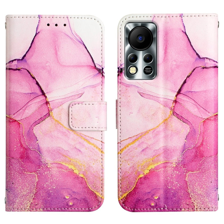 PT003 Marble Pattern Flip Leather Phone Case, For Infinix Hot 11S NFC X6812B