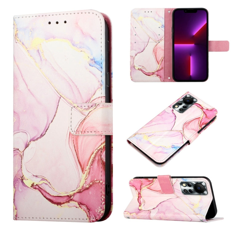 PT003 Marble Pattern Flip Leather Phone Case, For Infinix Hot 11S NFC X6812B
