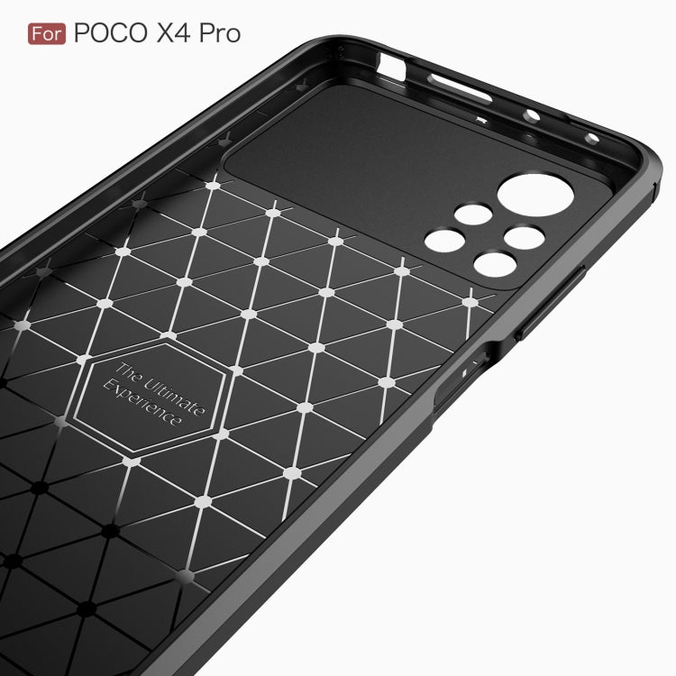 Brushed Texture Carbon Fiber TPU Phone Case, For Xiaomi Poco X4 Pro 5G Precise Hole