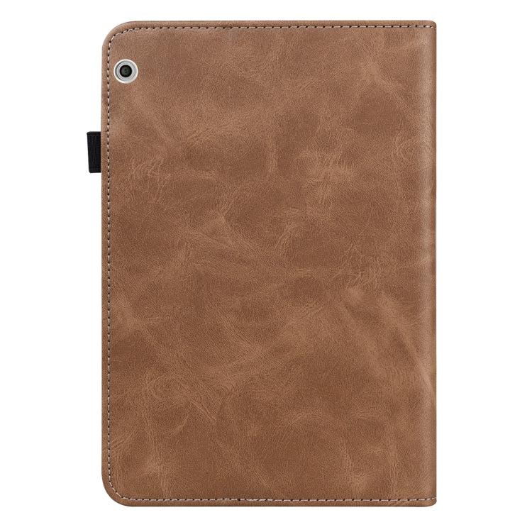 Solid Color Embossed Striped Leather Case, For Huawei MediaPad T3 10, For Huawei MediaPad T5